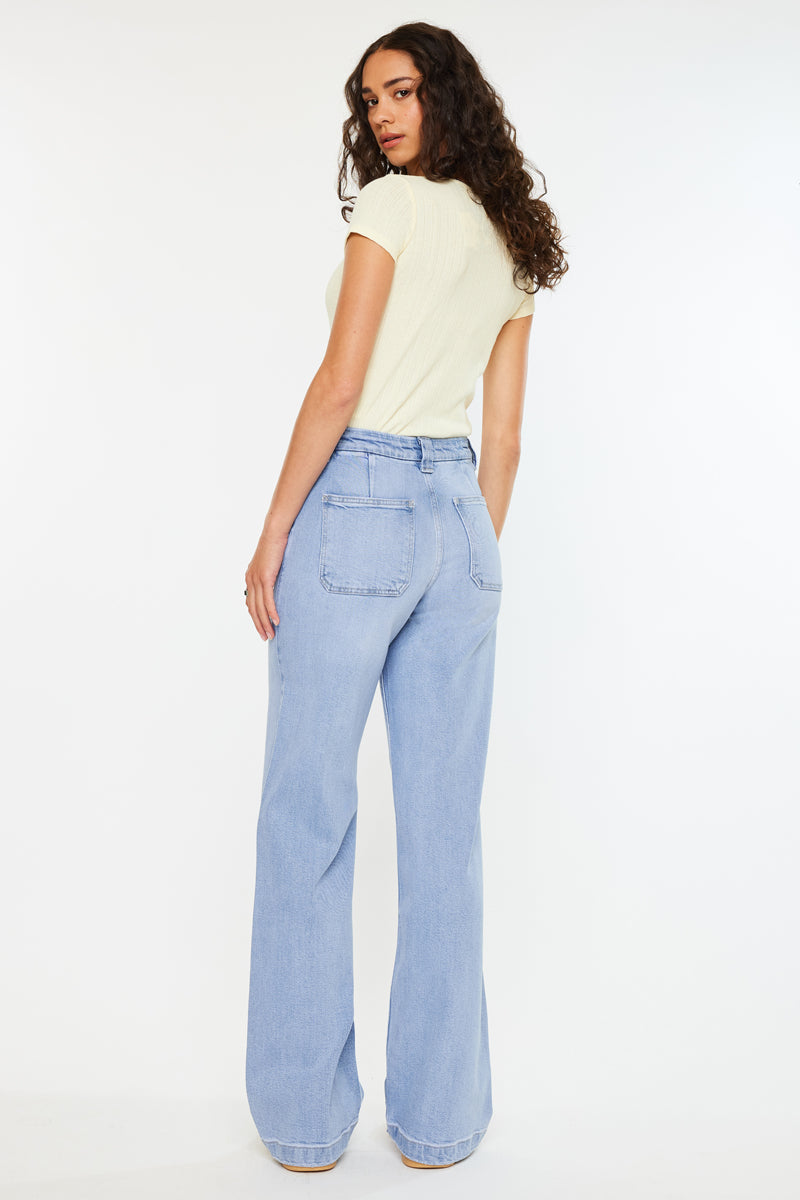 Women's High Rise Wide Leg Jeans - Astra