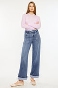 Women's High Rise Wide Leg Jeans - Astra