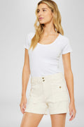 Women's High Rise Denim Shorts - Carmel