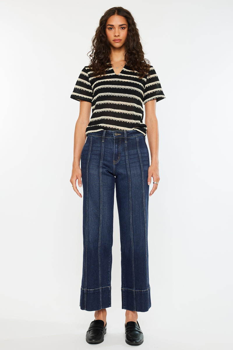 Women's High Rise Wide Leg Jeans - Ashley