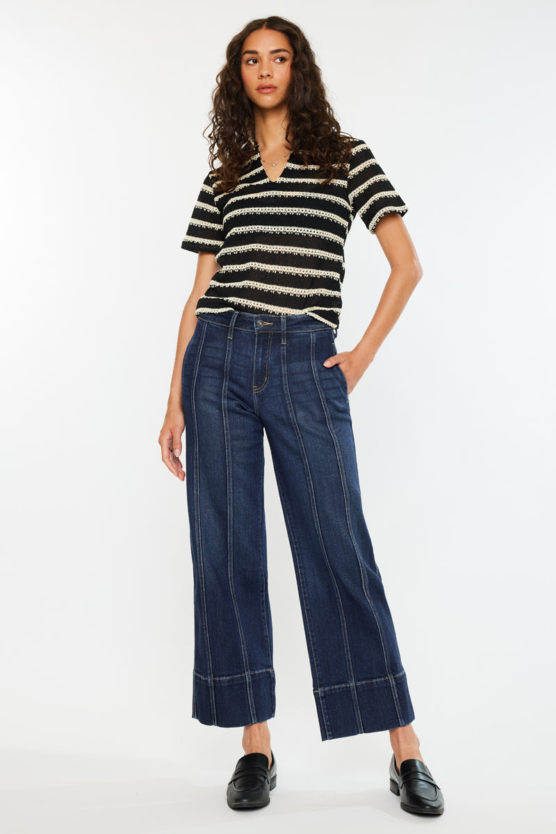 Women's High Rise Wide Leg Jeans - Ashley