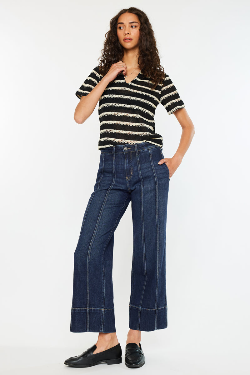 Women's High Rise Wide Leg Jeans - Ashley