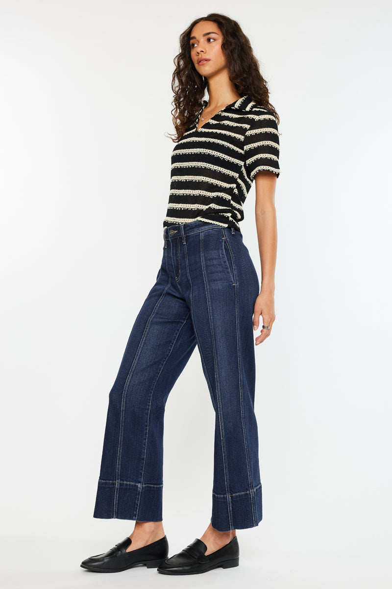 Women's High Rise Wide Leg Jeans - Ashley