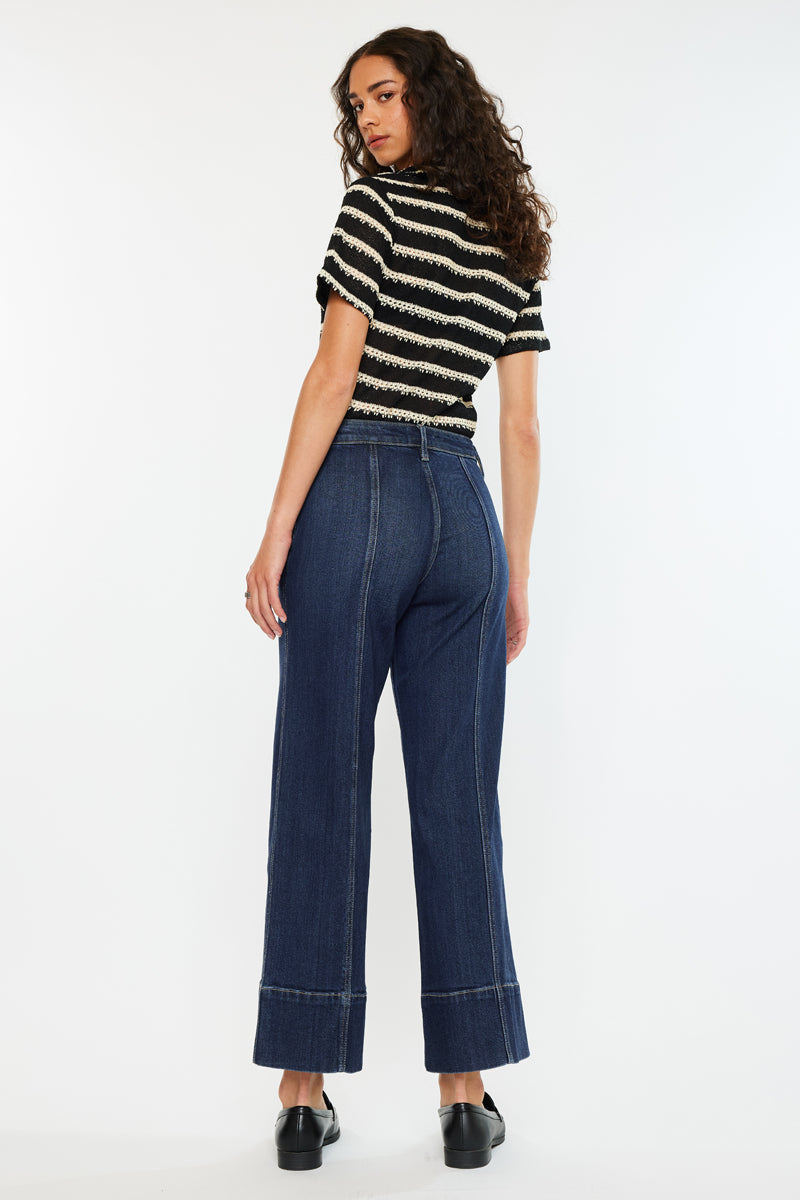 Women's High Rise Wide Leg Jeans - Ashley