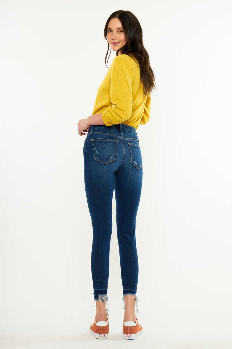 Women's High Rise Ankle Skinny Jeans - Angelise