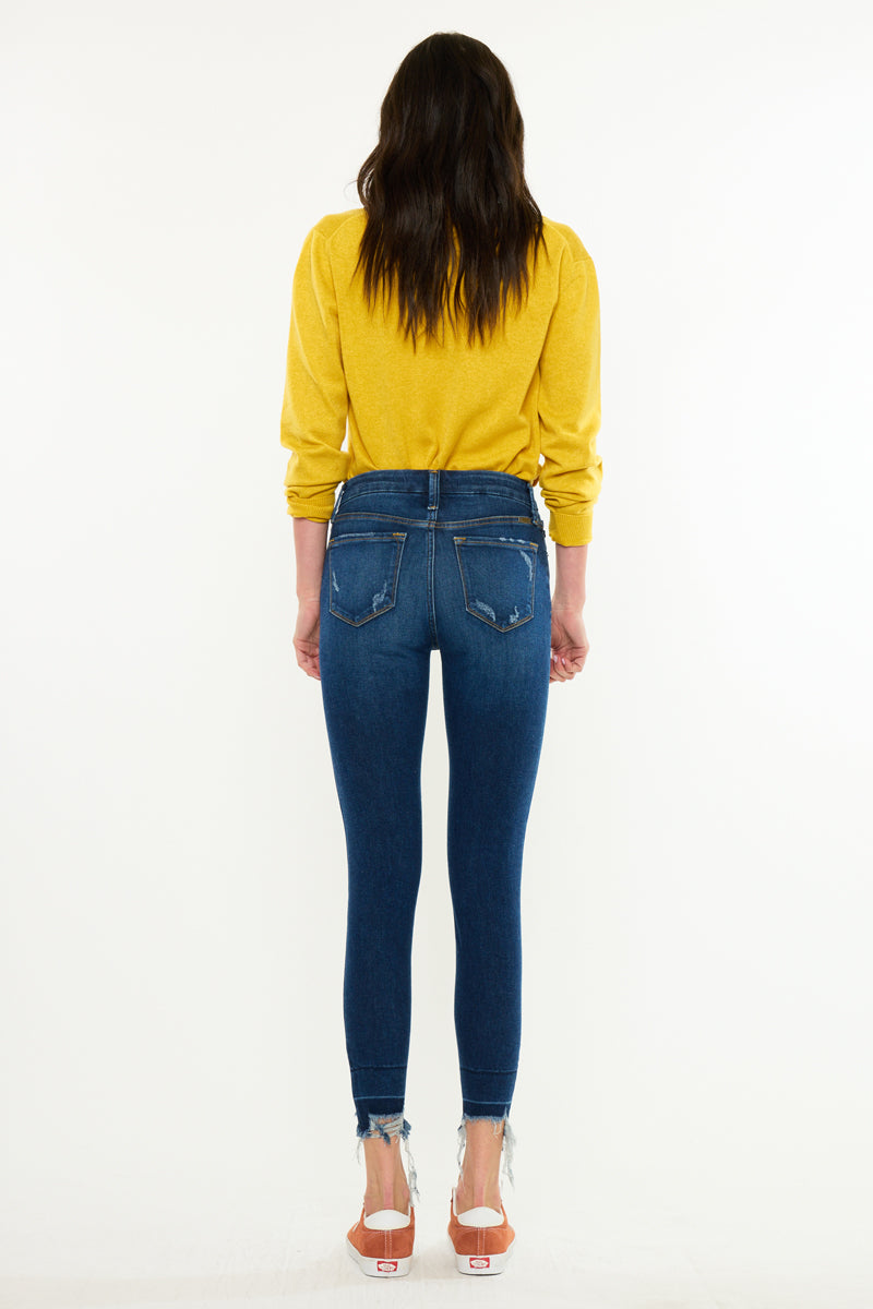 Women's High Rise Ankle Skinny Jeans - Angelise