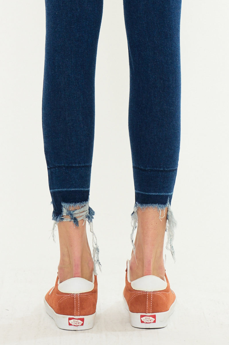Women's High Rise Ankle Skinny Jeans - Angelise