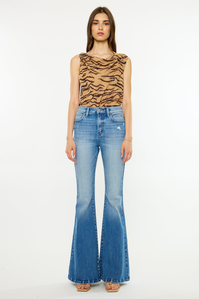 Women's High Rise Super Flare Jeans - Blythe