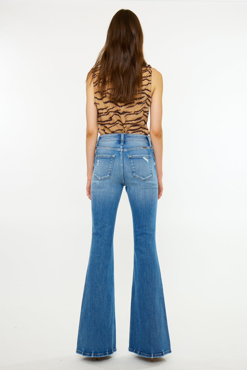 Women's High Rise Super Flare Jeans - Blythe
