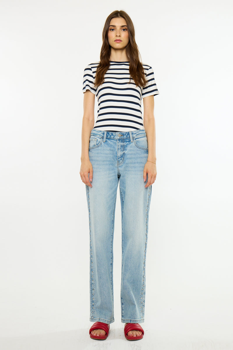 Women's Low Slung Baggy Jeans - Arabella