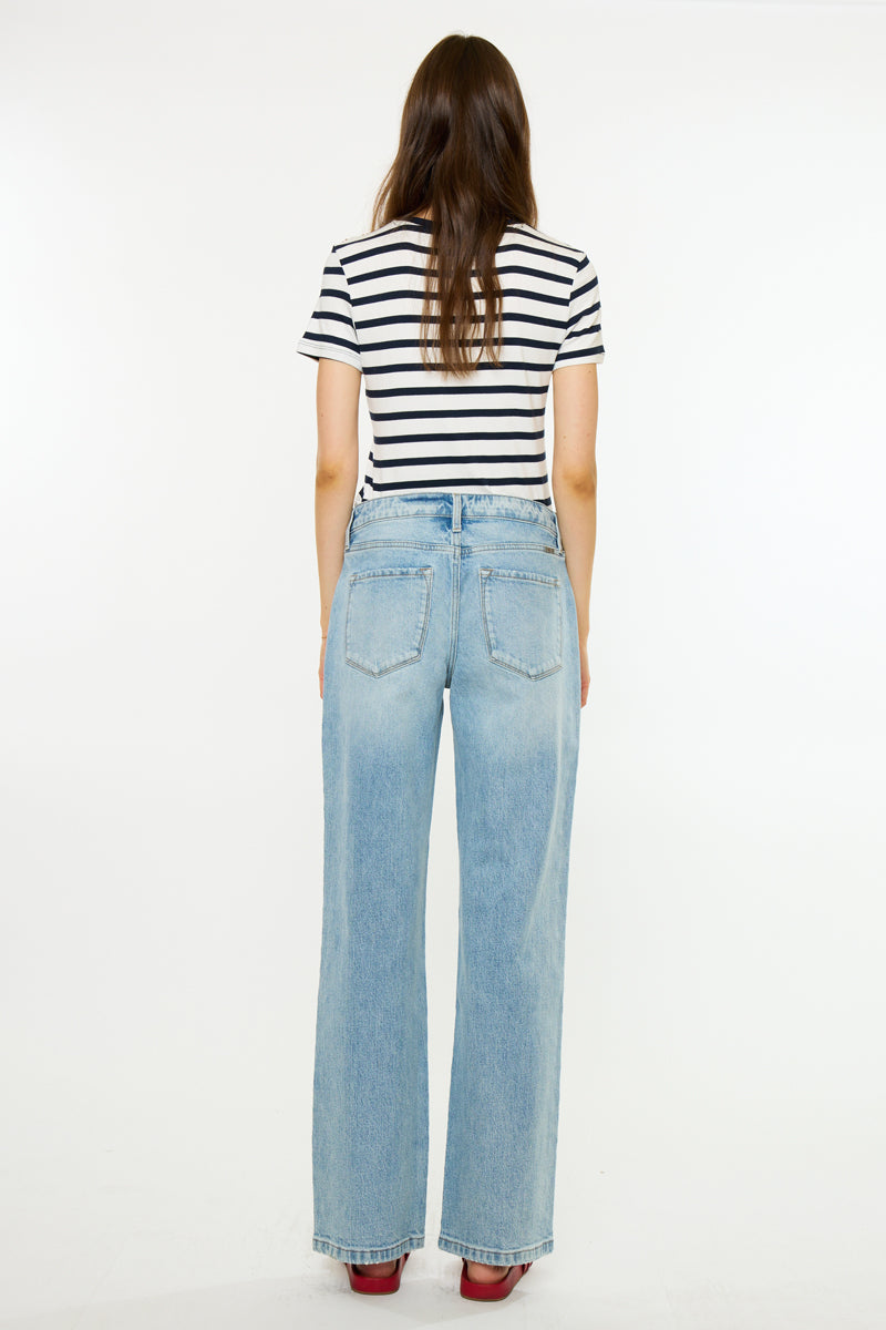 Women's Low Slung Baggy Jeans - Arabella