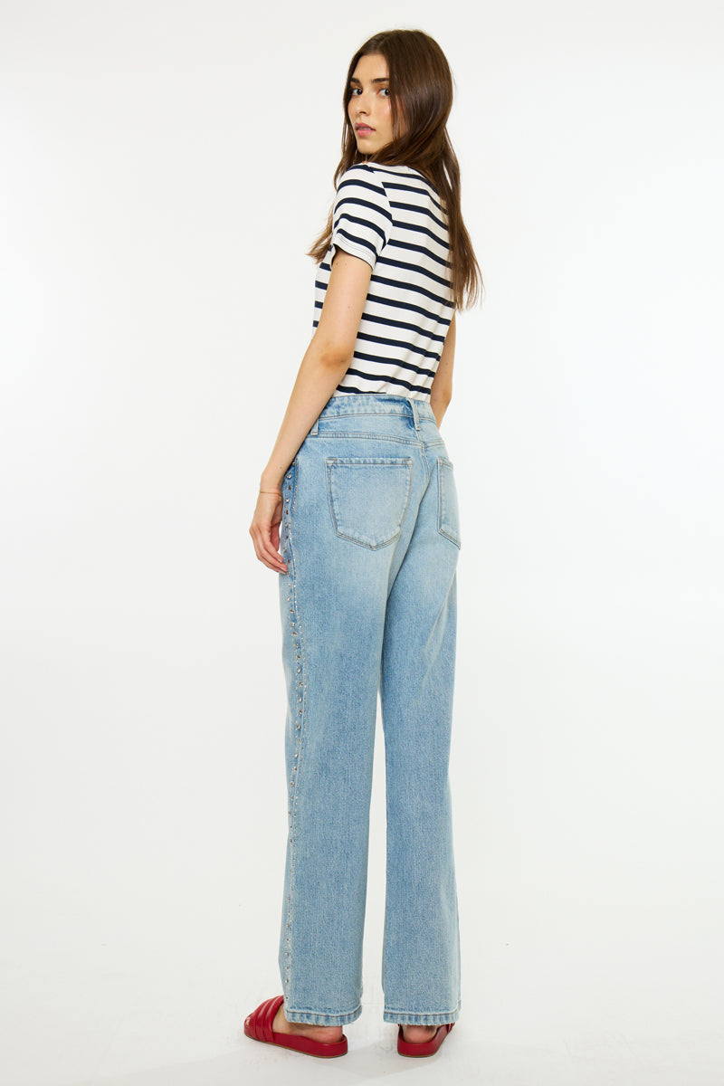 Women's Low Slung Baggy Jeans - Arabella