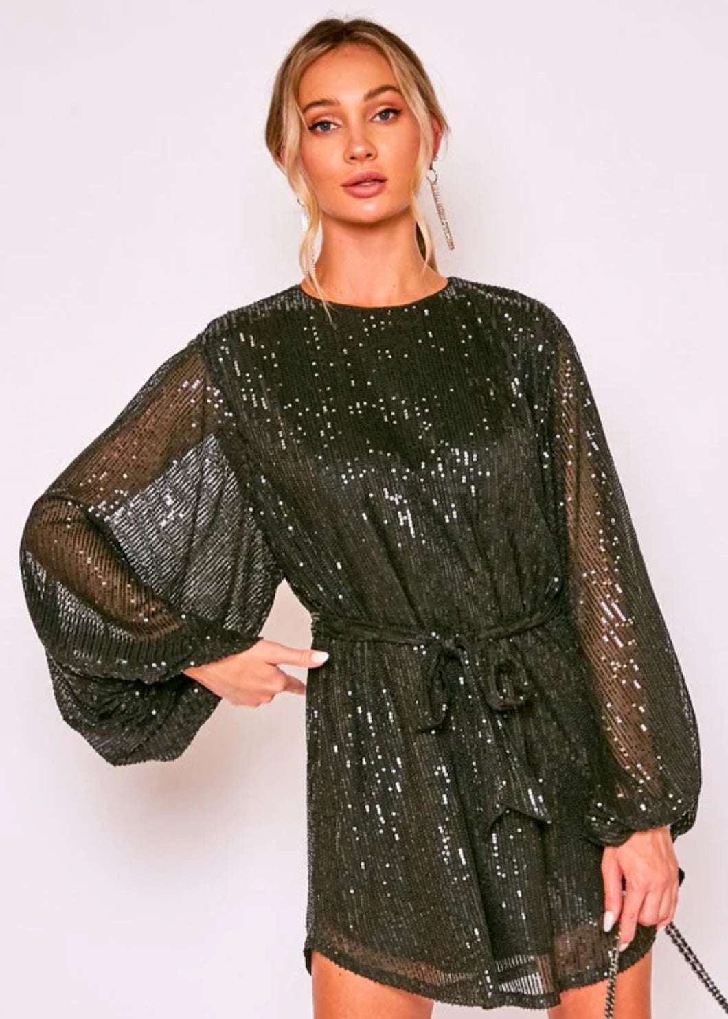 Black Sequin Dress