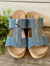 Load image into Gallery viewer, CORKYS TABOO DENIM WEDGE
