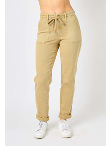 JUDY BLUE KHAKI JOGGERS