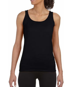 Black Cotton Tank Top