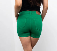 Load image into Gallery viewer, Judy Blue Hi Rise Tummy Control Garment dye short Kelly Green
