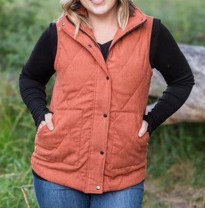 Corduroy Vest~ Pumpkin