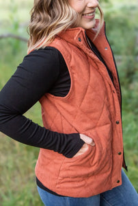 Corduroy Vest~ Pumpkin