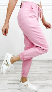 JUDY BLUE PINK JOGGERS