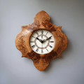 Rustic Unique Wood Wall Clock, Handcrafted Large Live Edge Tree Slice Silent Clock