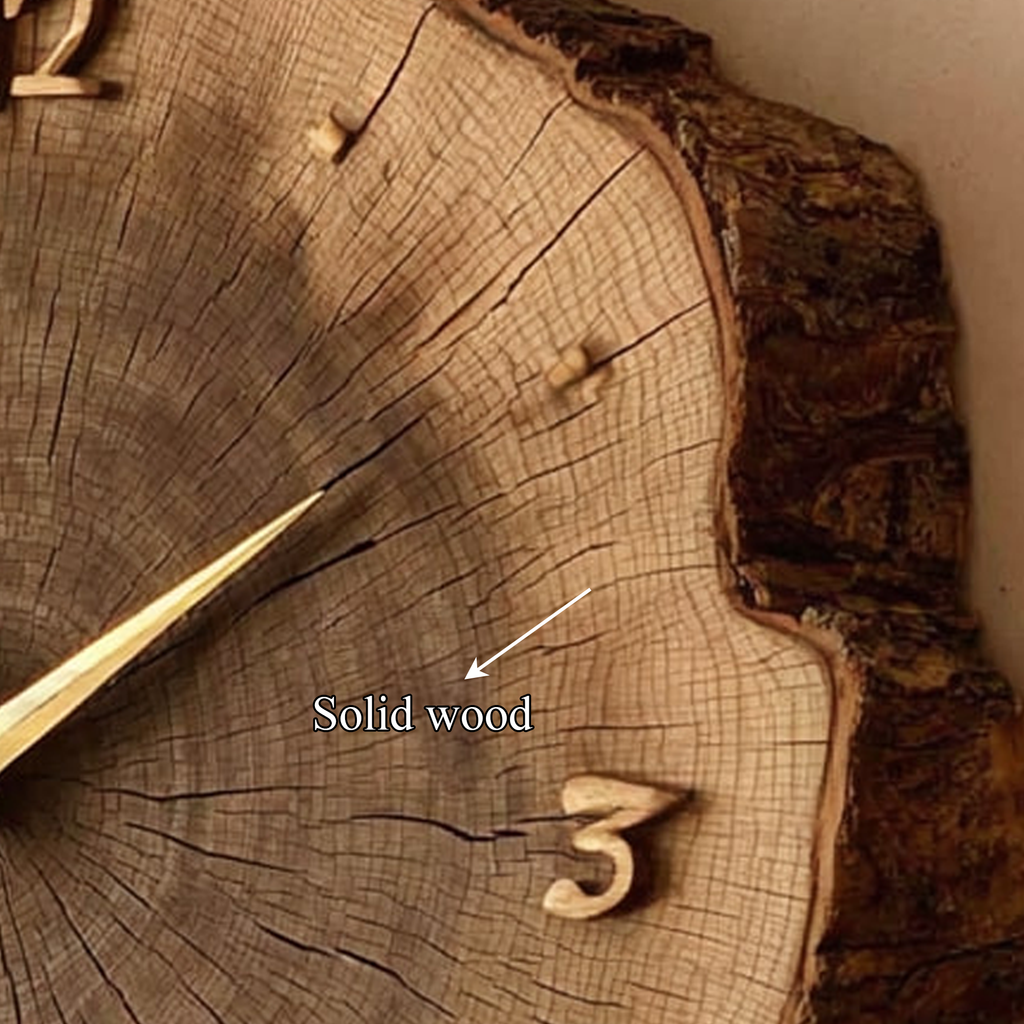 Rustic Vintage Wood Wall Clock Dining Room or Office - view 4