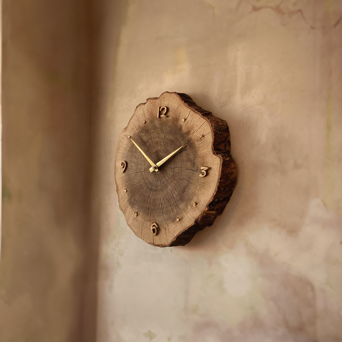 Rustic Vintage Wood Wall Clock Dining Room or Office