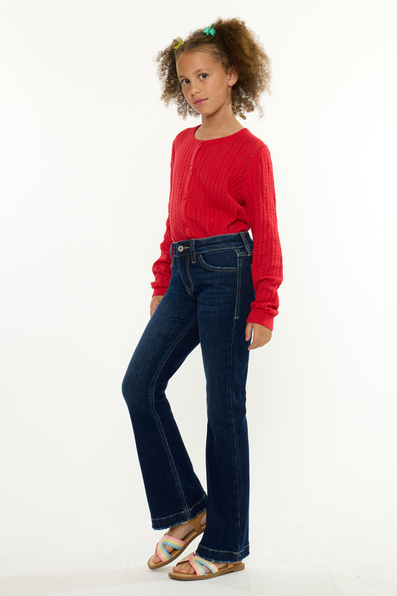Girls' Mid Rise Flare Jeans - Aster