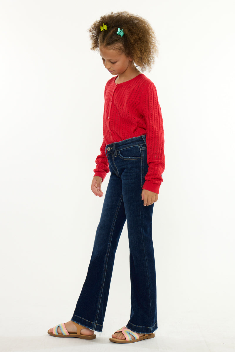 Girls' Mid Rise Flare Jeans - Aster