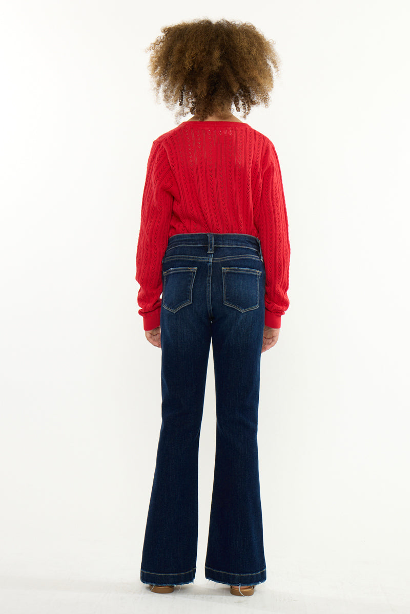 Girls' Mid Rise Flare Jeans - Aster