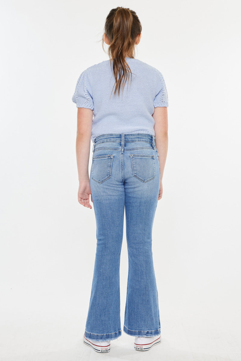 Girls' Mid Rise Flare Jeans - Aster