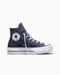 Canvas Platform High-Top Sneaker - Navy/White/Black