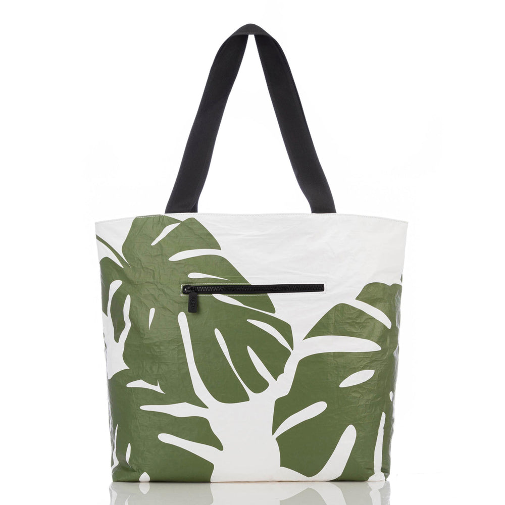 Expandable Splash-Resistant Tote - Leaf Print