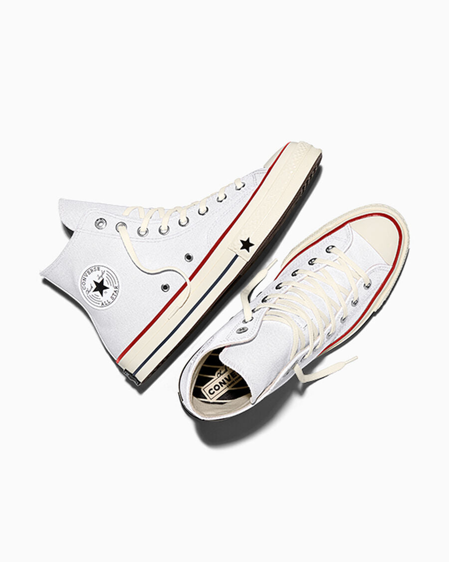 Unisex Heavyweight Canvas High-Top Sneaker - White/Garnet/Egret