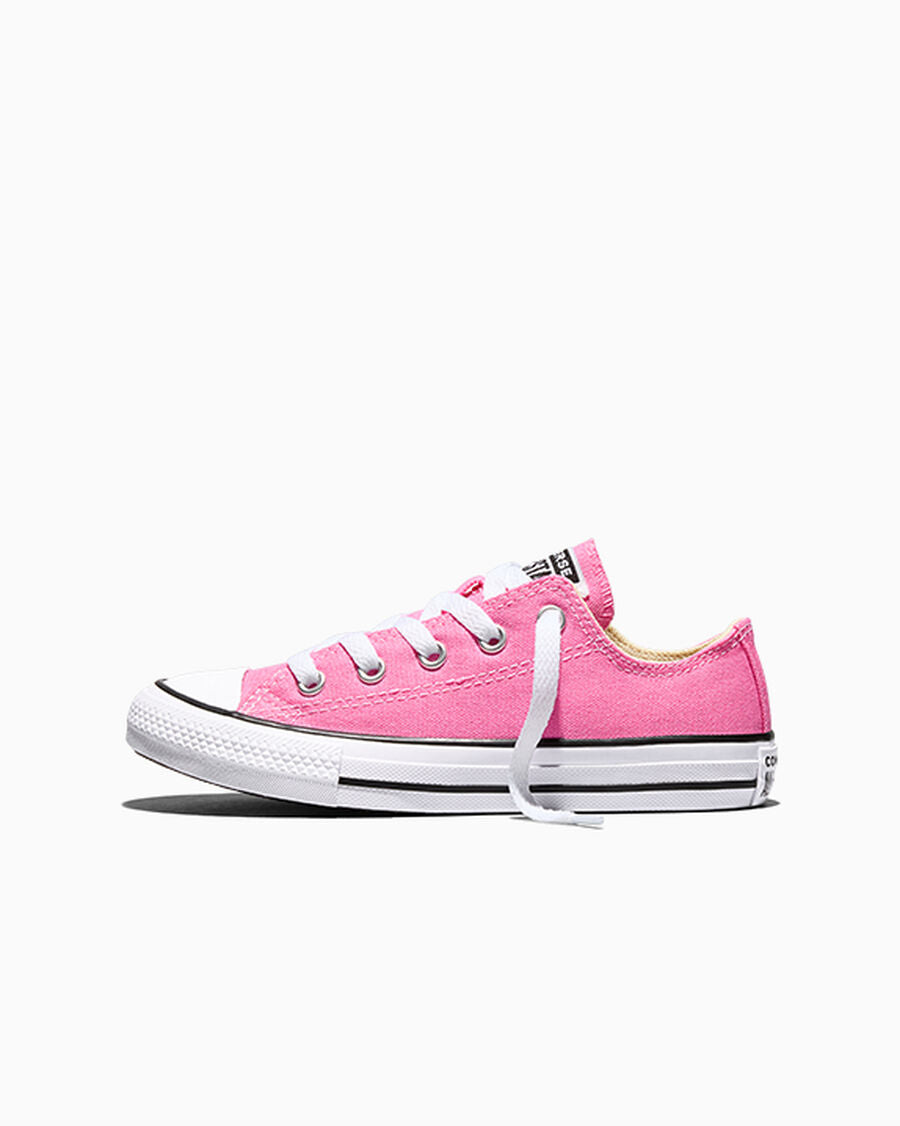 Kids Canvas Low-Top Sneaker - Multiple Colors - Pink