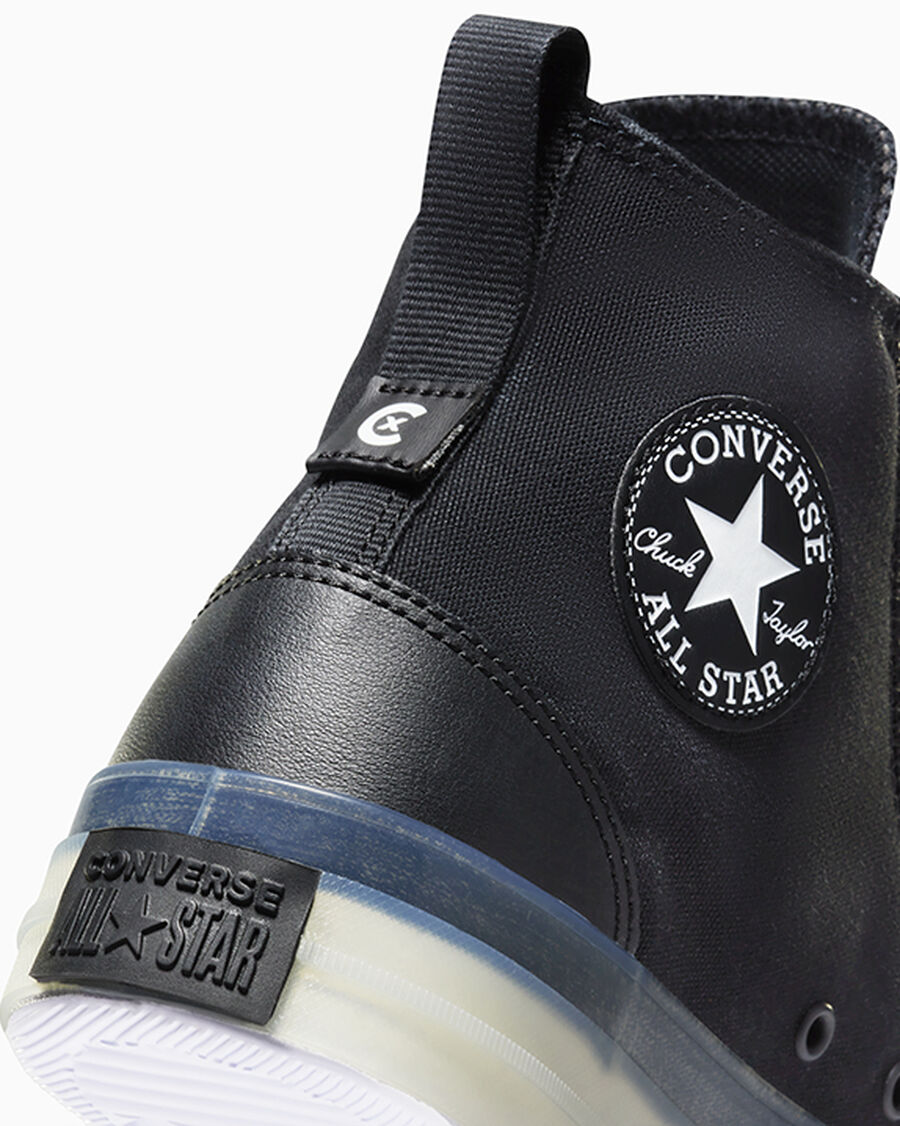Canvas Utility High Top Shoe - Black - Black/White/Black