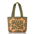 Small Nylon Zip Tote - Leaf Print