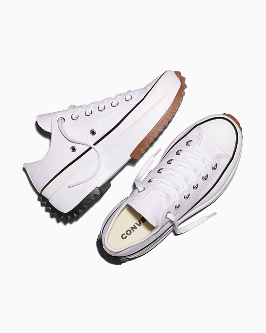 Canvas Platform Low Top Sneaker - Black - White/Black/Gum