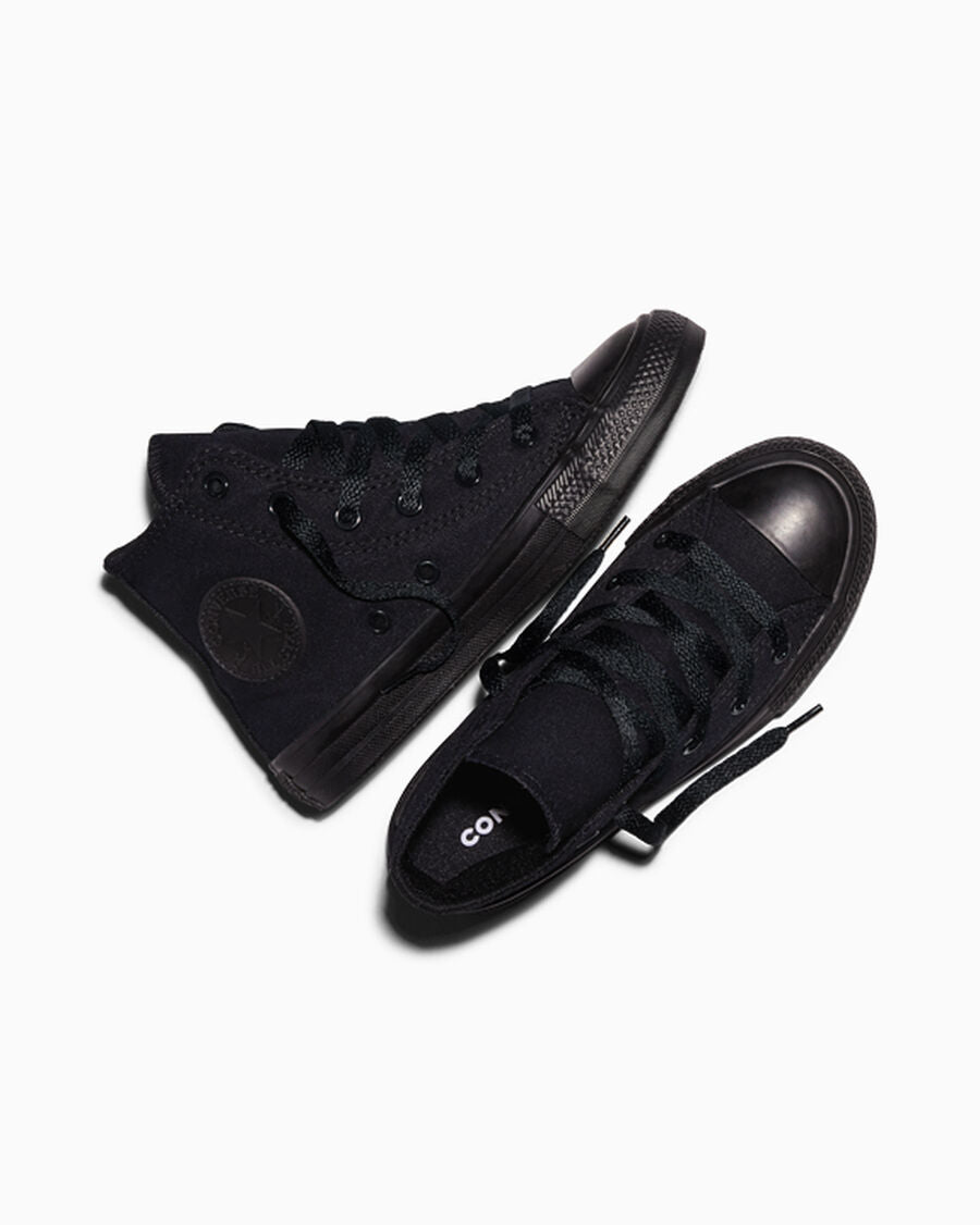 Kids Canvas High-Top Sneaker - Multiple Colors - Black Monochrome