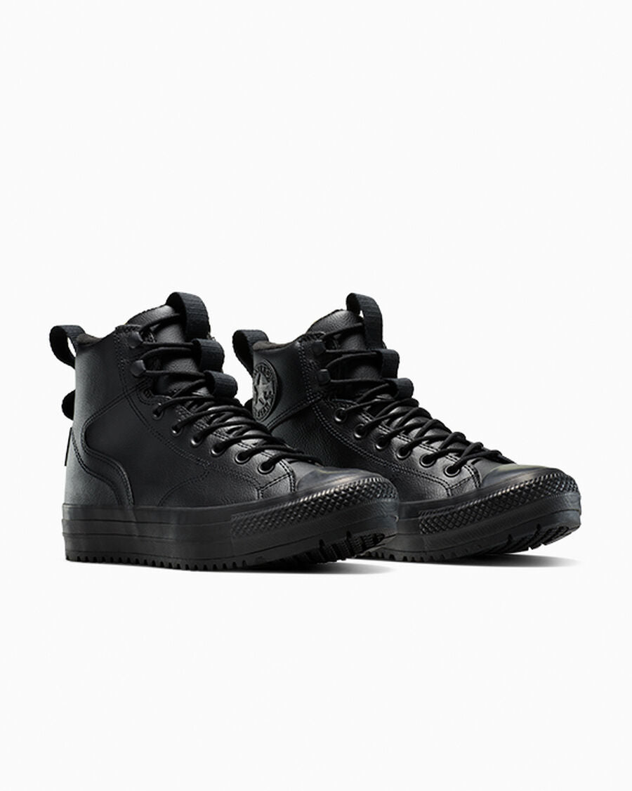 Water-Repellent High Top Hiker Boot - Black/Black/Black