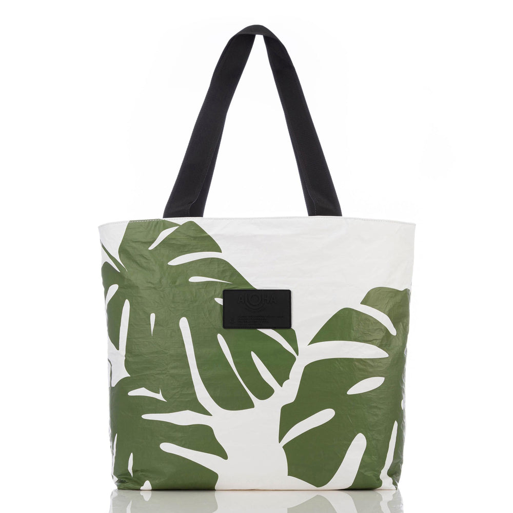 Expandable Splash-Resistant Tote - Leaf Print