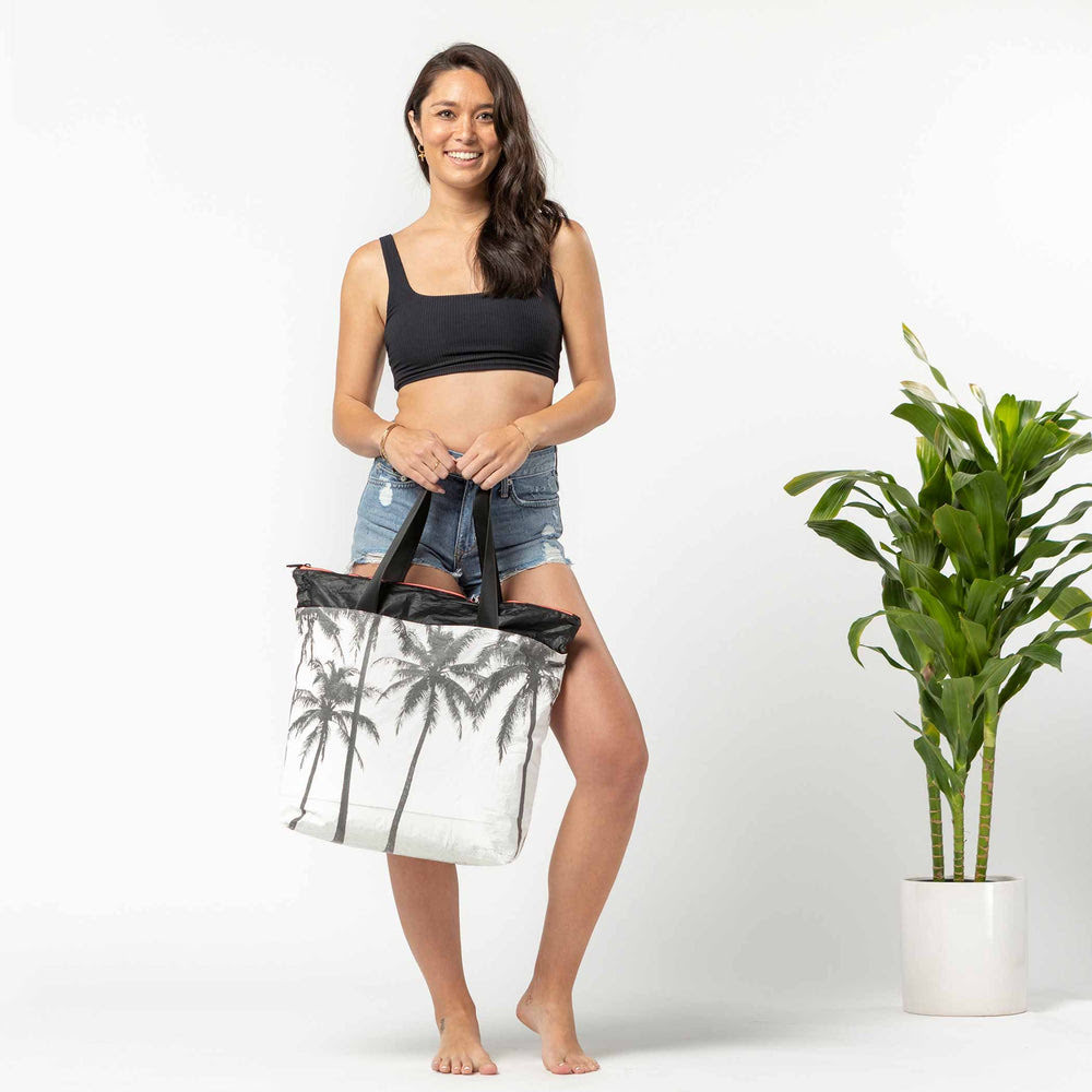 Expandable Tote Bag - Tropical Print