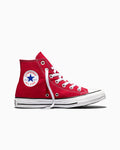 Canvas High-Top Sneaker - Multiple Colors - Red