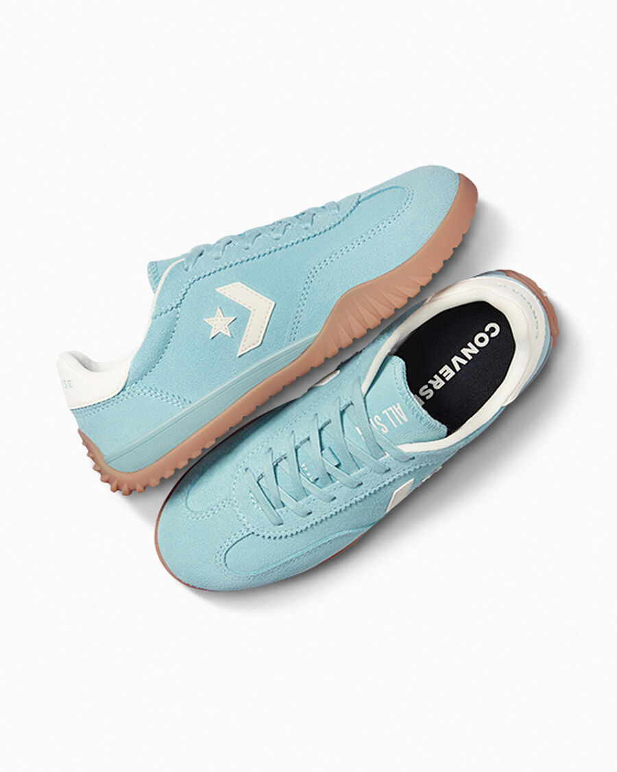 Nylon And Suede Low Top Sneaker - Vernal Pool/Egret/Light Brown