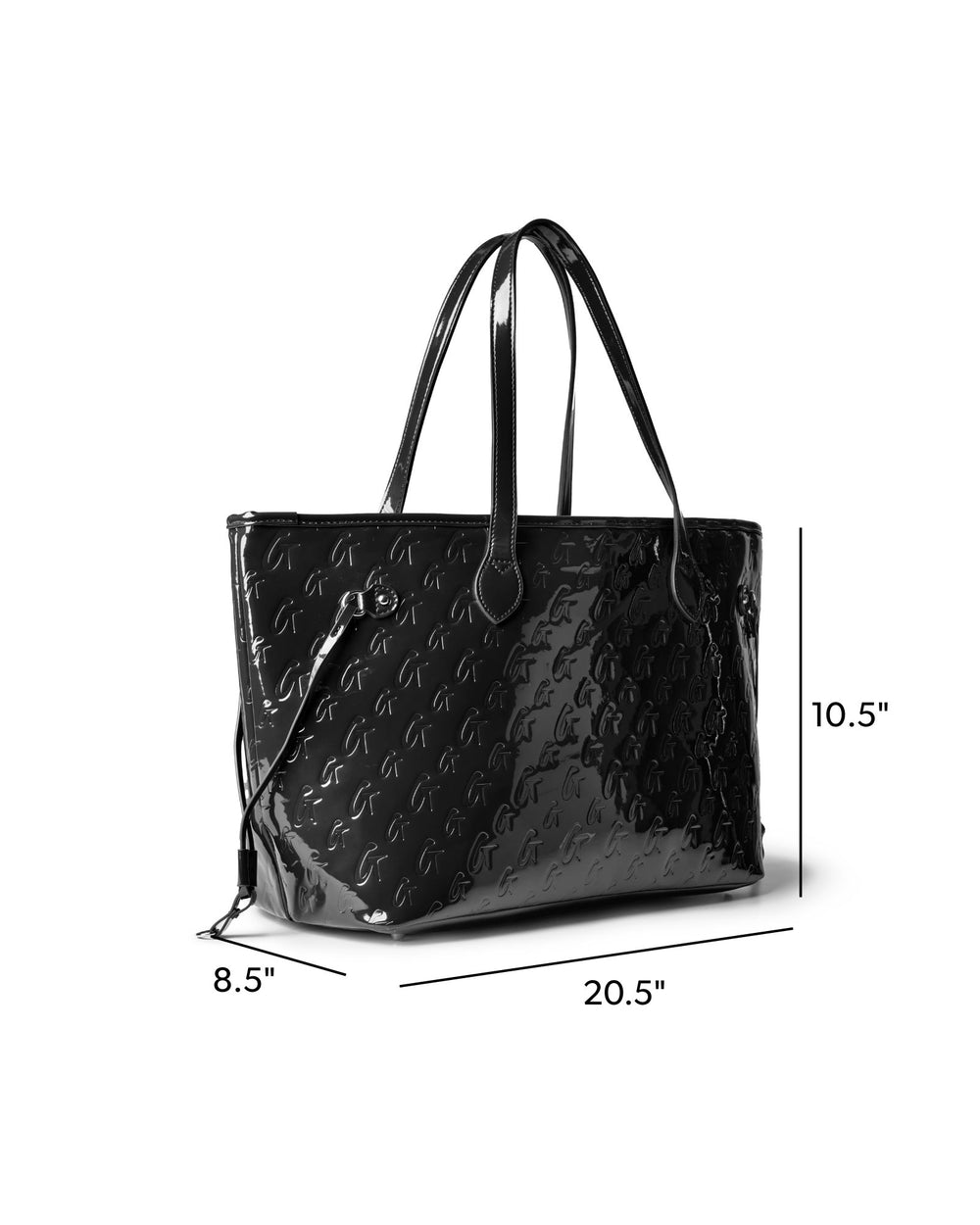 Vegan Leather Laptop Tote With Wristlet - Black