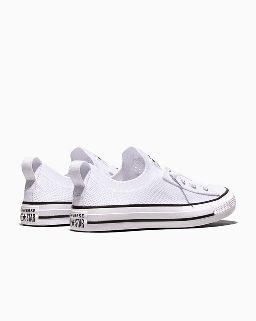 Women's Knit Slip-On Low-Top Sneaker - White/Black/White