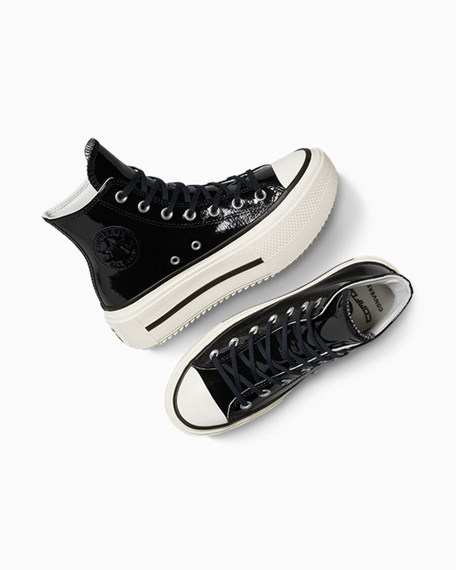 Unisex Patent Leather Platform High-Top