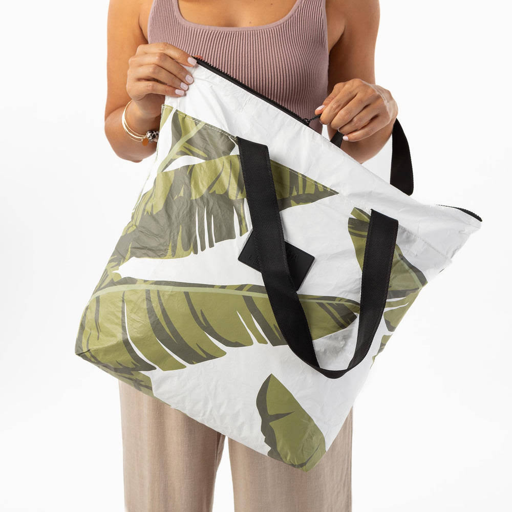 Expandable Tote Bag - Palm Print