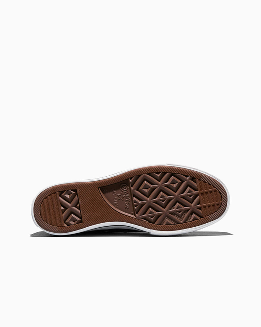 Canvas Platform Low-Top Sneaker - Black/White/White