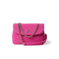 Medium Sherpa Flap Crossbody Bag - Hot Pink